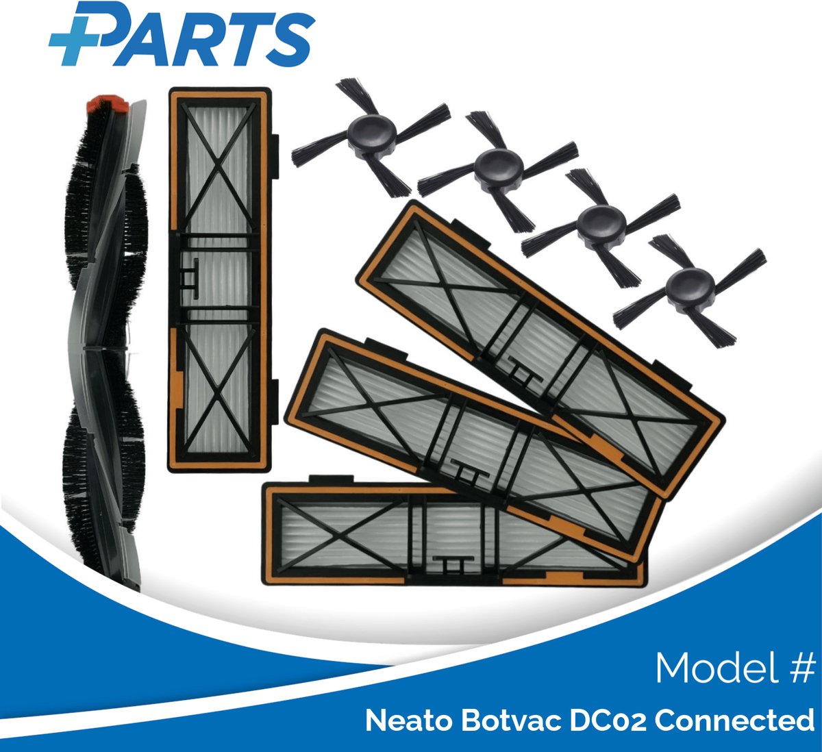 Neato Botvac DC02 Connected Onderhoudsset (Plus.Parts® alternatief voor 945-0380)