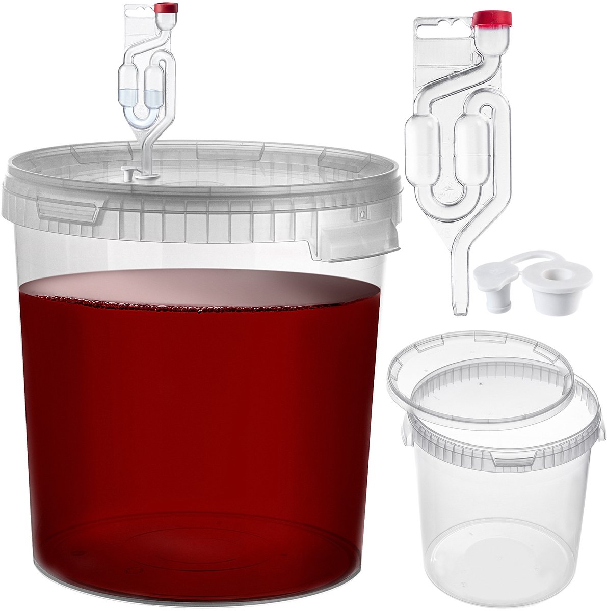 KADAX Set Gistingsemmer met deksel 33L be