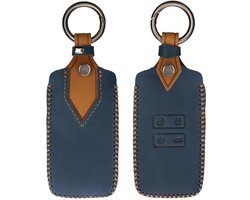 Elegant Sleutelhoes voor Renault 4 Knop Smartkey - Bescherming tegen Krassen en Vuil in Navy/Light Brown