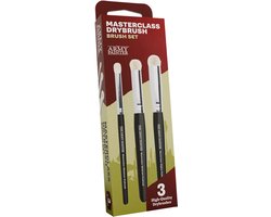 The Army Painter, Masterclass Drybrush Set, 3 maten hobby-drybrushes, geitenhaar kwastenset: 15mm Mighty Drybrush, 12mm Moderate Drybrush, 7mm Miniature Drybrush voor tabletop roleplaying