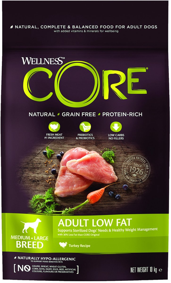 Wellness Core Grain Free Dog Healty Weight Kalkoen - Hondenvoer - 10 kg