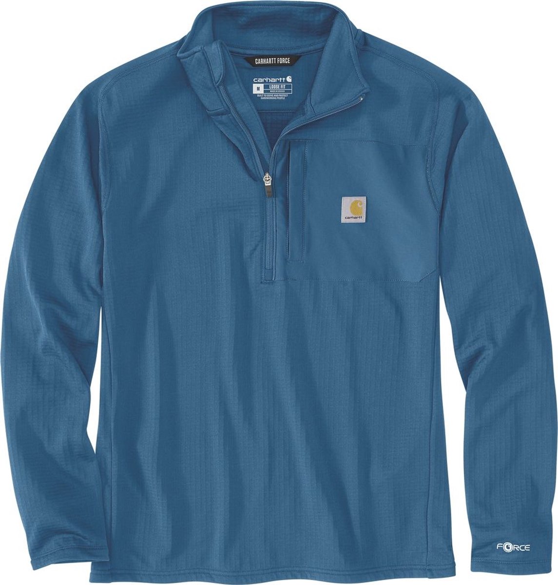 Carhartt Mock Neck Half-Zip T-Shirt 106423 Dark Horizon -XXL Blauw
