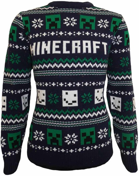 Minecraft Minecraft - Pattern Heren Gebreide trui - zwart/groen/wit - L ...