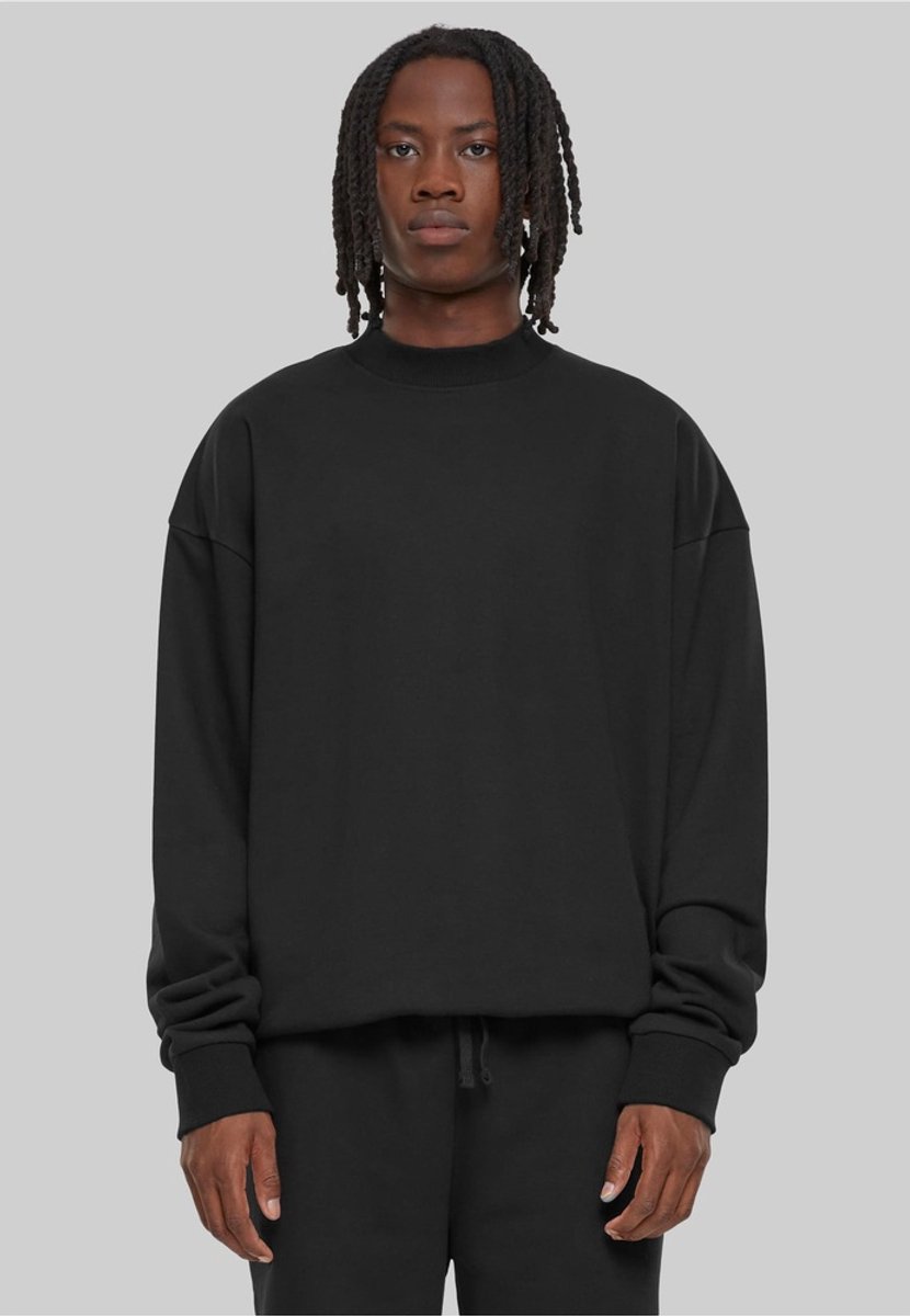 Urban Classics Light Terry Crew Sweatshirts S Katoen Basics Zwart