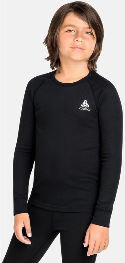 Odlo Active Warm Lange Mouwen Thermoshirt Kinderen - Zwart - Maat 140