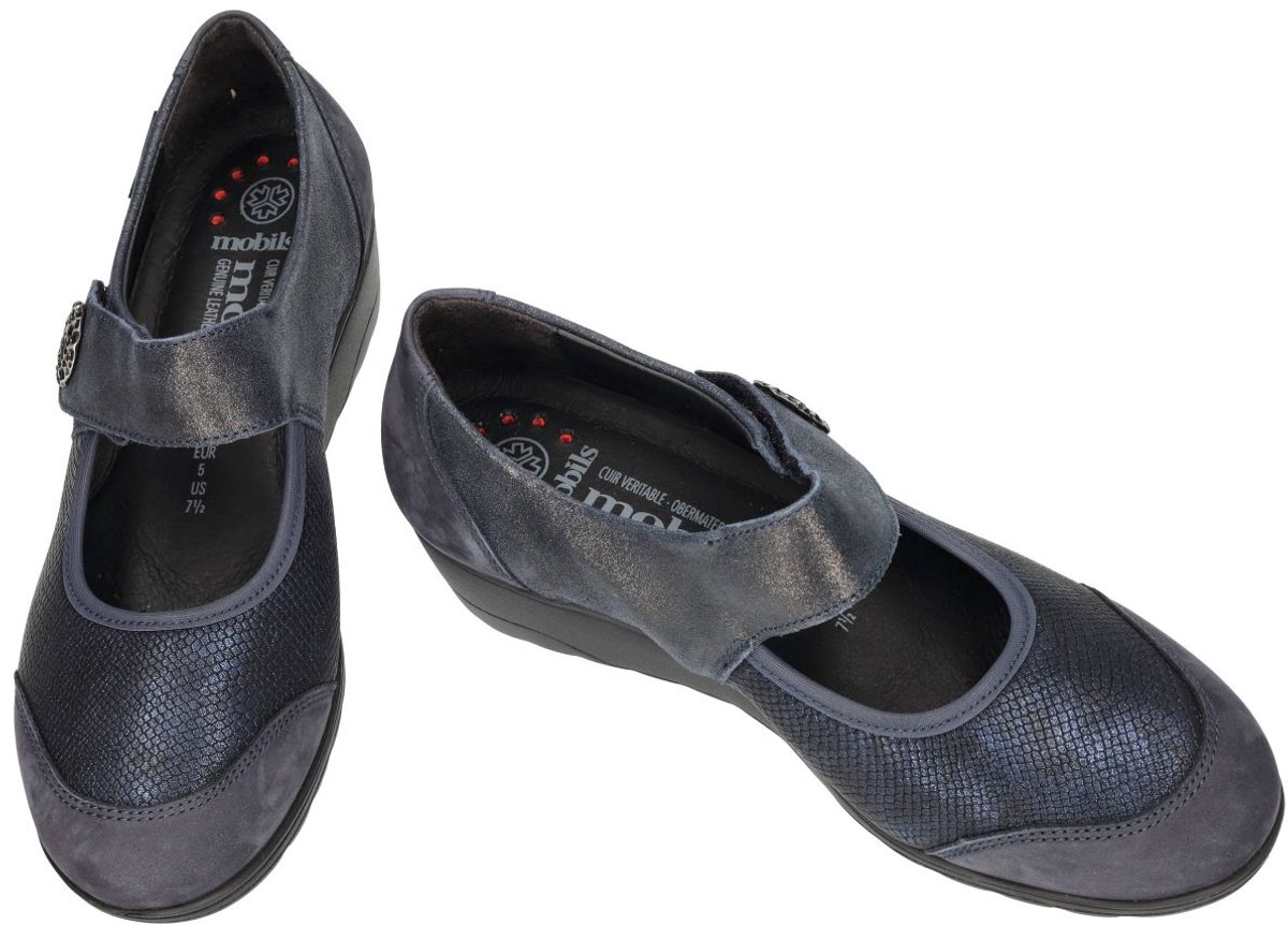 Mobils Ergonomic -Dames - blauw donker - ballerina's & mocassins - maat 40