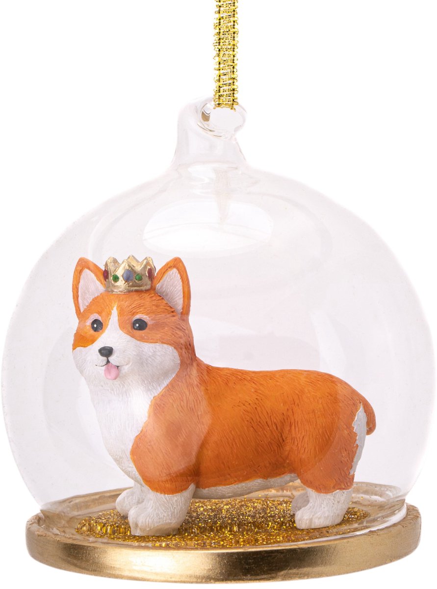 Corgi dome kerstbal - Sass & Belle