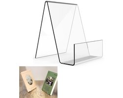 Boekenstandaard -1 stuk- transparant- acryl-verticaal- voor het tentoonstellen van boeken