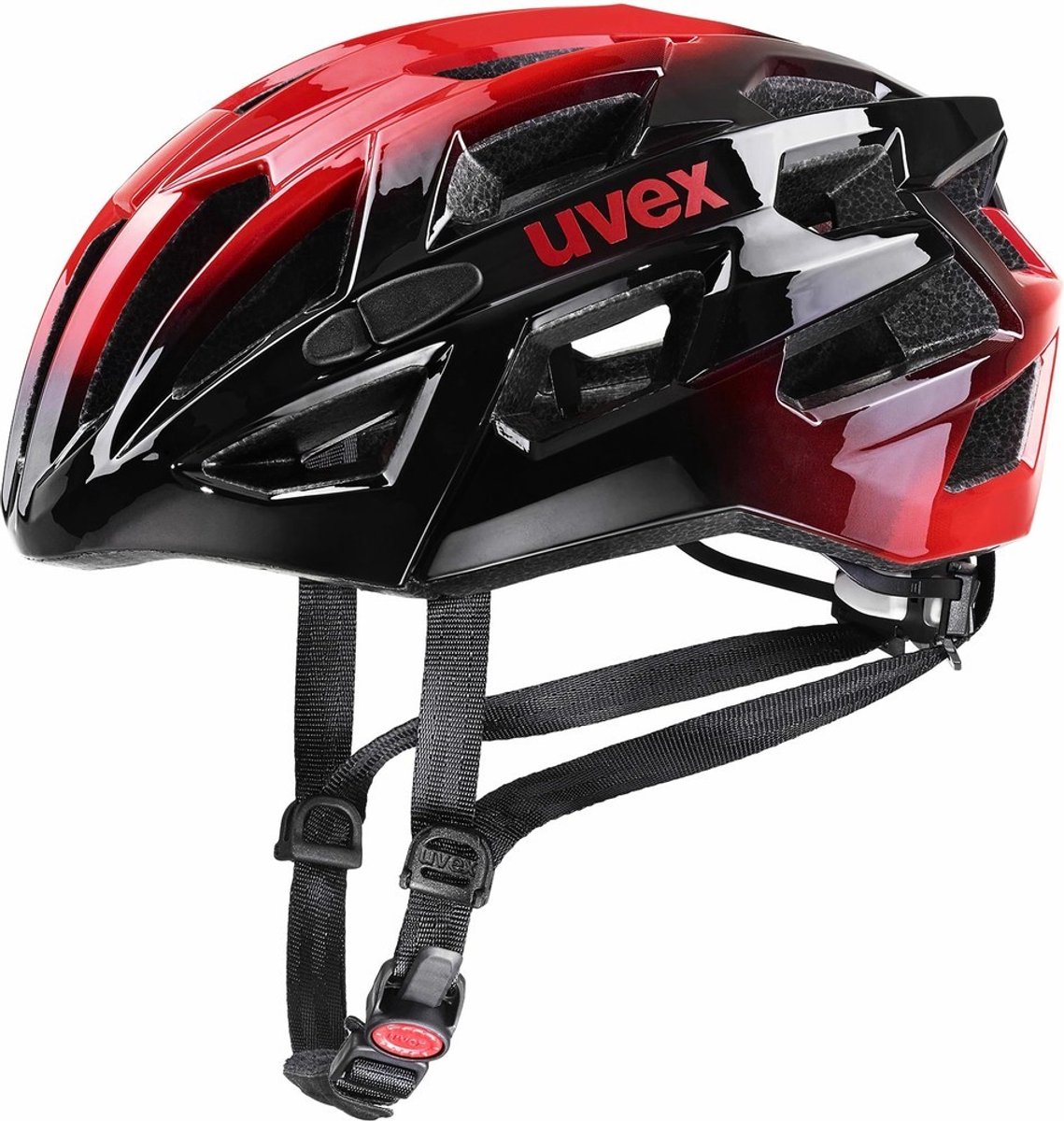 uvex Race 7 Fietshelm Black/Red - Unisex - maat 51-55 – foto 3
