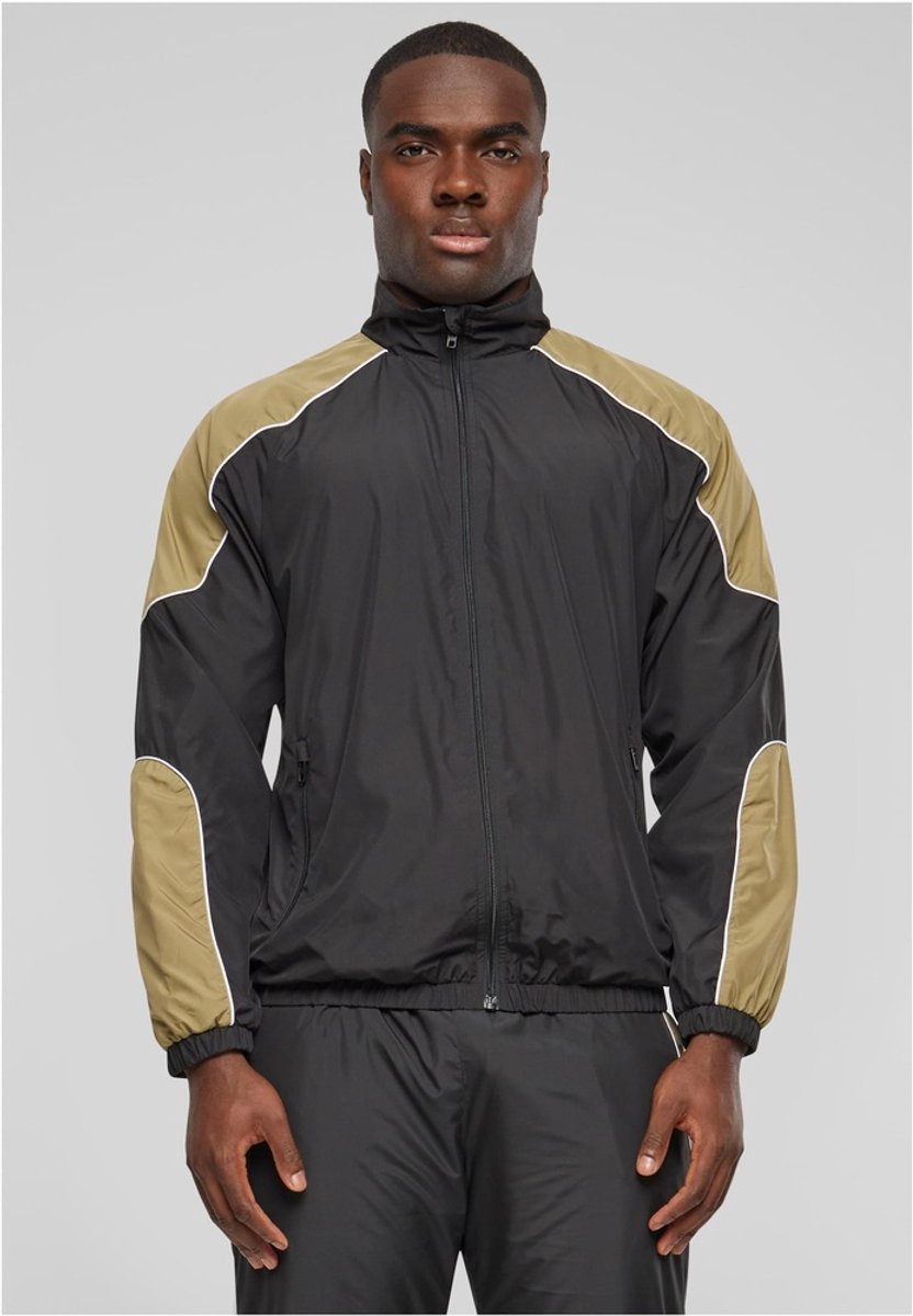 Urban Classics Piped Trainings jacket Zwart