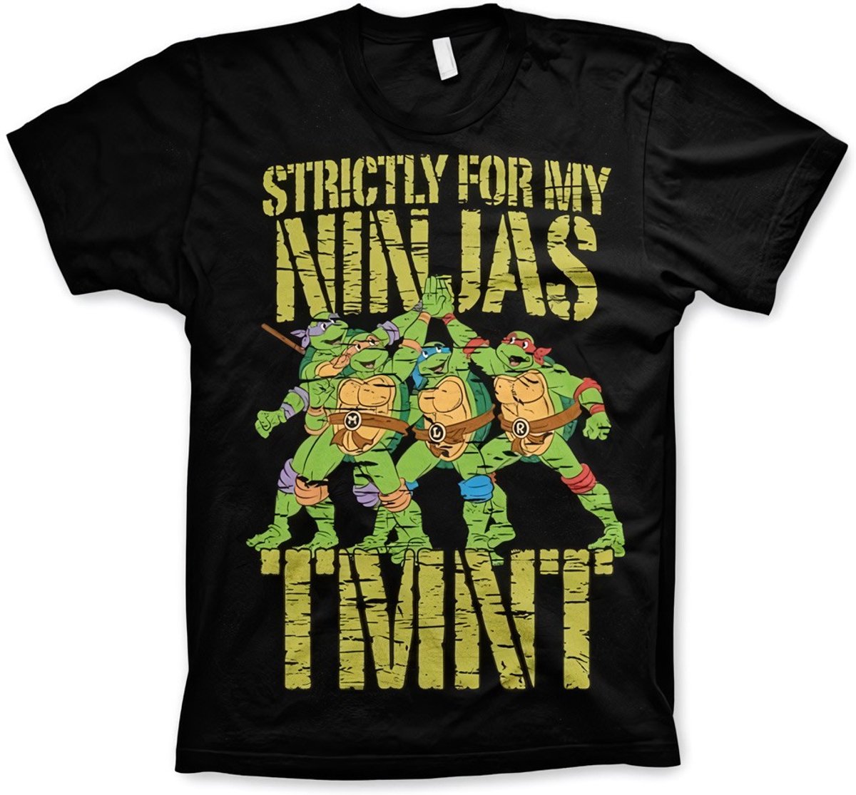Teenage Mutant Ninja Turtles Heren Tshirt -L- Strictly For My Ninjas Zwart