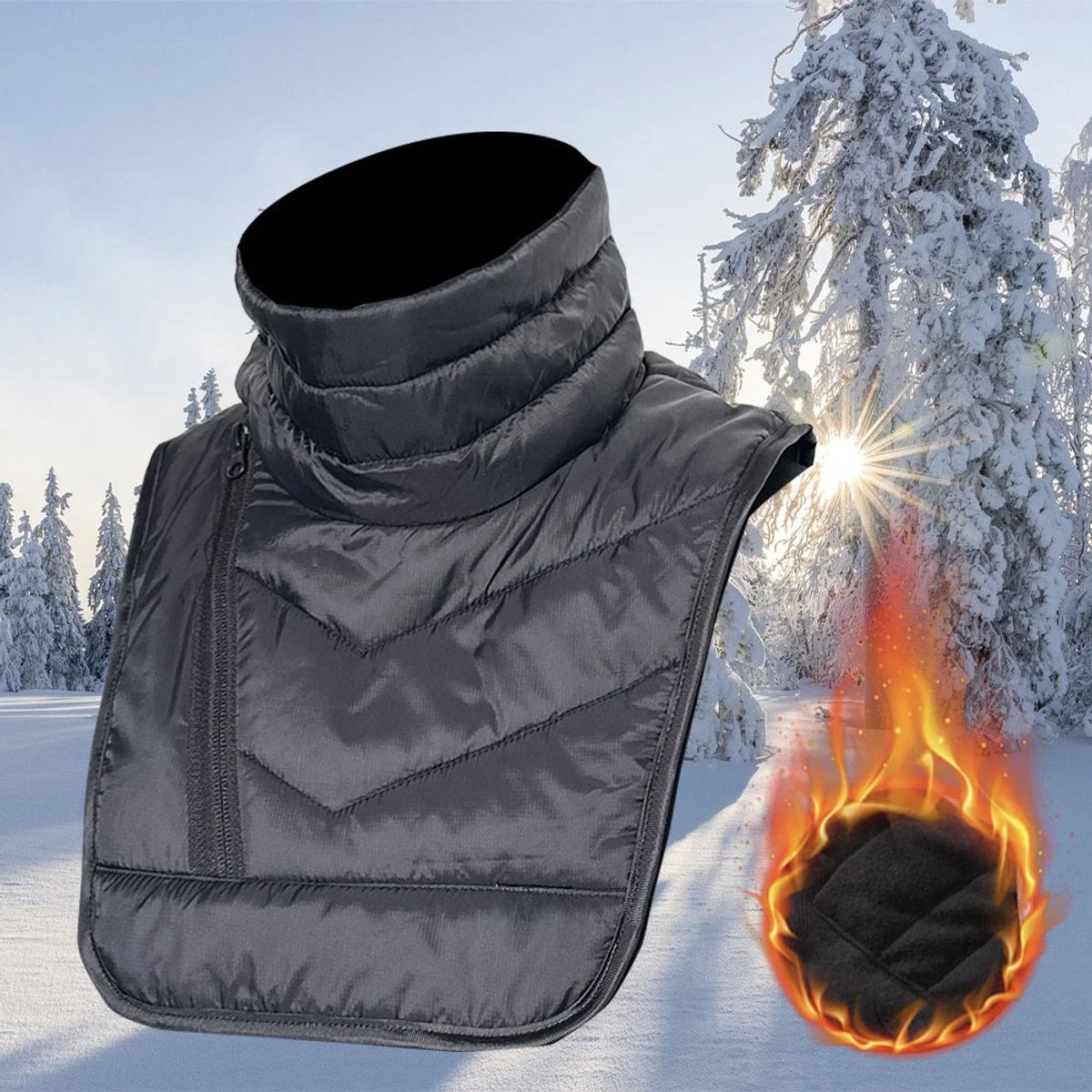 Winter Nekwarmer Fleece – Winddichte Waterdichte Sjaal voor Motorfiets, Fietsen, Skiën, Snowboarden, Paardrijden – Warme Unisex Sport Kraag & Hoofddeksel