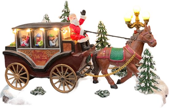 Oosterik home - Kerstman Met Paard & Wagen