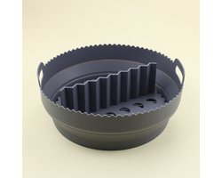 Mold siliconen airfryer, herbruikbare vierkante bakmand, geschikt voor diverse soorten airfryers (grijs)