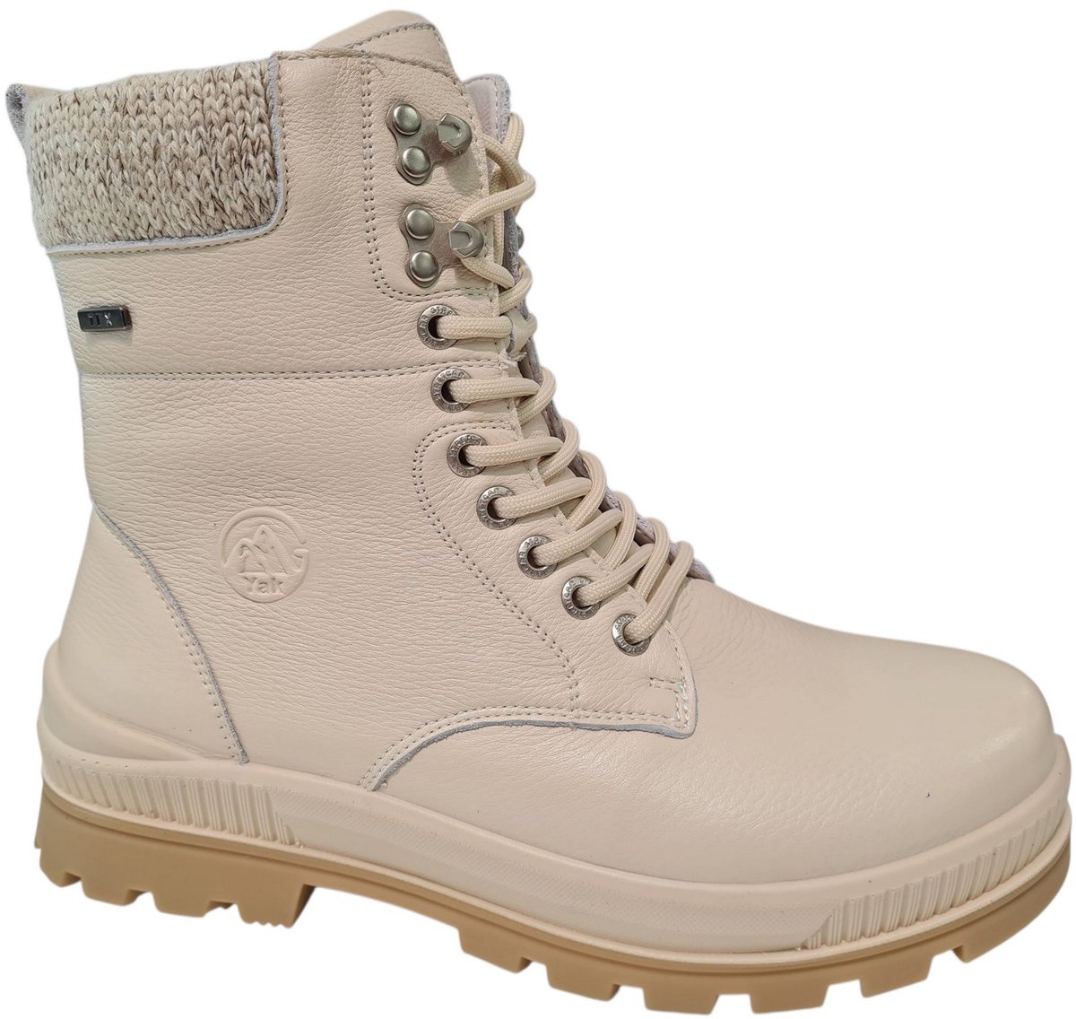 G Comfort Offwhite Leren Dames veterboots - Offwhite - 38