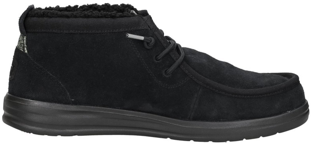 HEYDUDE - Wally Mid GripR Warmth Heren Instappers Black/Black - Maat 43