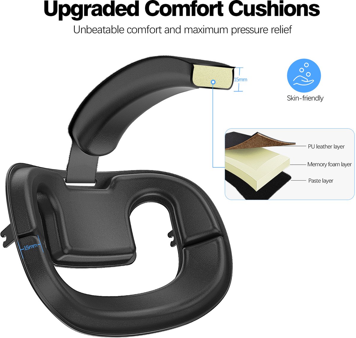 Geschikt voorMeta/Oculus Quest 2 comfortabele hoofdband VR smart accessoires thumbnail 2