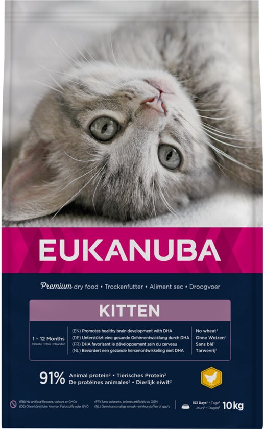 Eukanuba Cat & Kitten - Kip/Lever - Kattenvoer - 10 kg