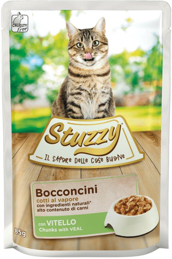Stuzzy Kattenvoer Pouch Kalfsvlees - 24 x 85 gr - Voordeelverpakking