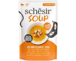 Schesir Complementary in Soep Kattenvoer Nat Tonijn & Pompoen - 12 x 40 gr - Voordeelverpakking