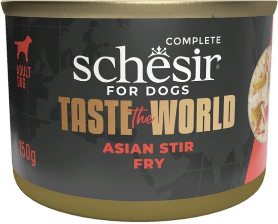 Schesir Taste The World Hond Asian Stir Fry - 8 x 150 gr - Voordeelverpakking