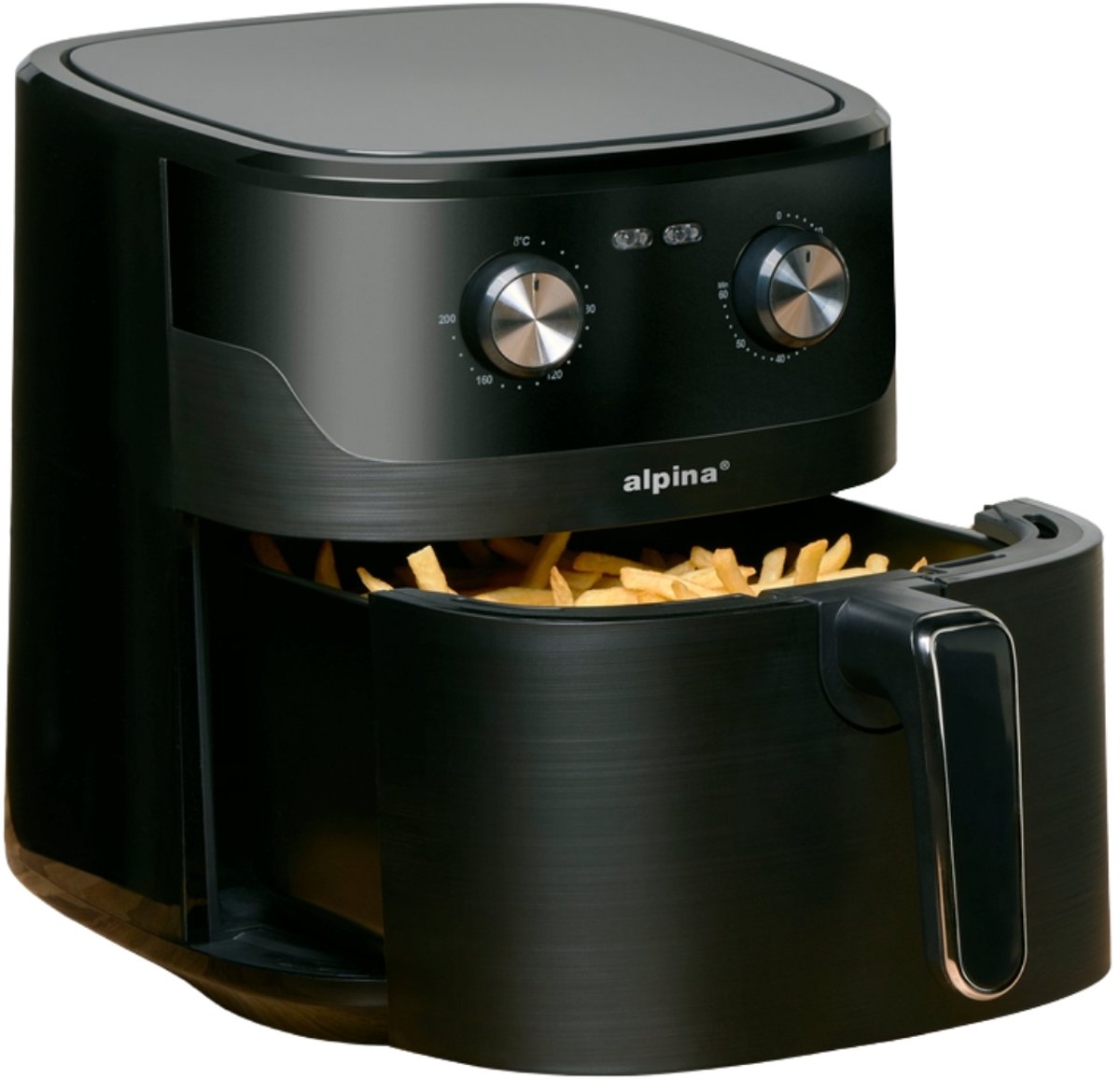 Alpina Airfryer XL Heteluchtfriteuse 6L Zwart 1600W