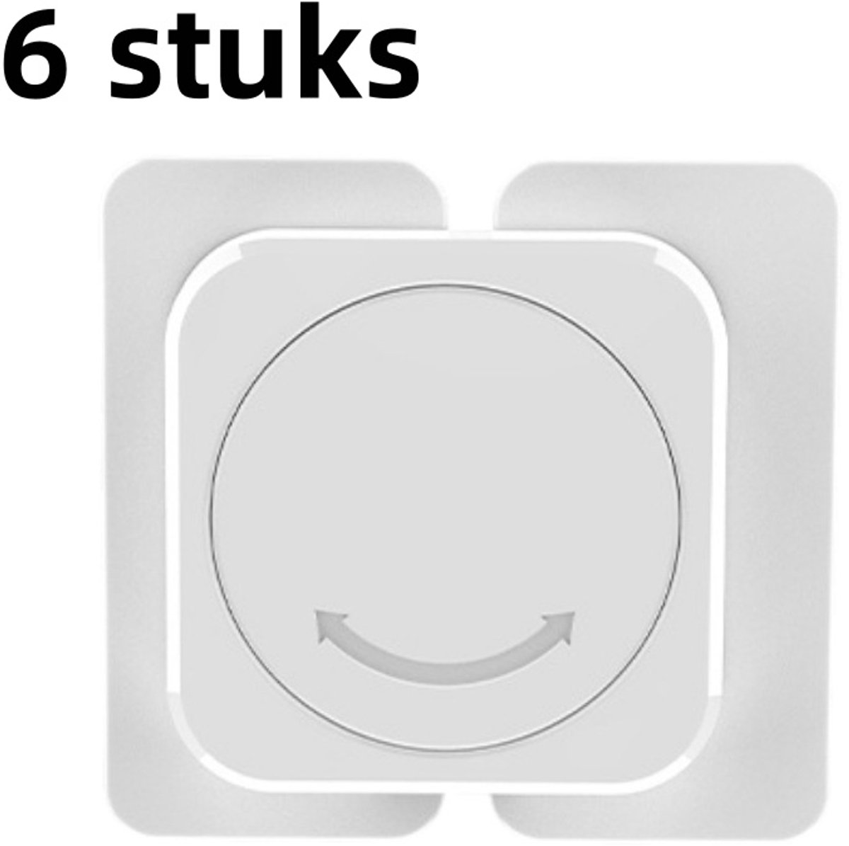 Image of 6-delig kinderslot - anti-klem ladeslot voor baby's - koelkastdeurkastslot - wit