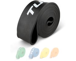 Tunturi Power Band - Weerstandsband 25 tot 65 kg – Pull up Resistance Band - Fitness Elastiek – 104 cm - Incl Trainingsapp - Zwart