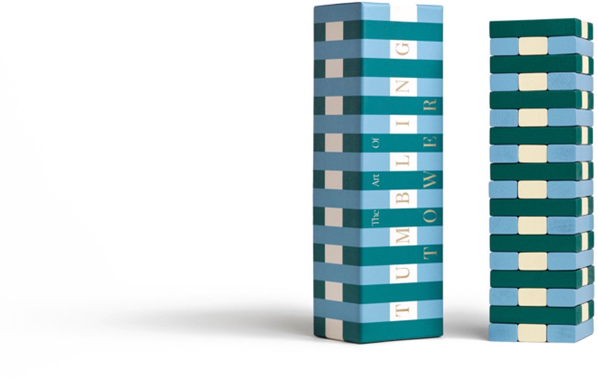 Printworks Spel Play - Tumbling Towers - Groen/Blauw