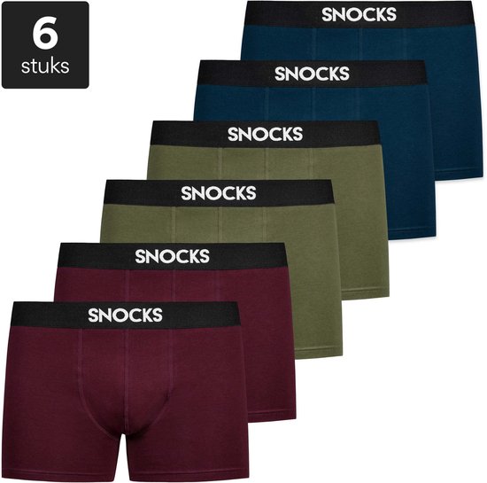 SNOCKS Boxershorts - Heren 6-pack