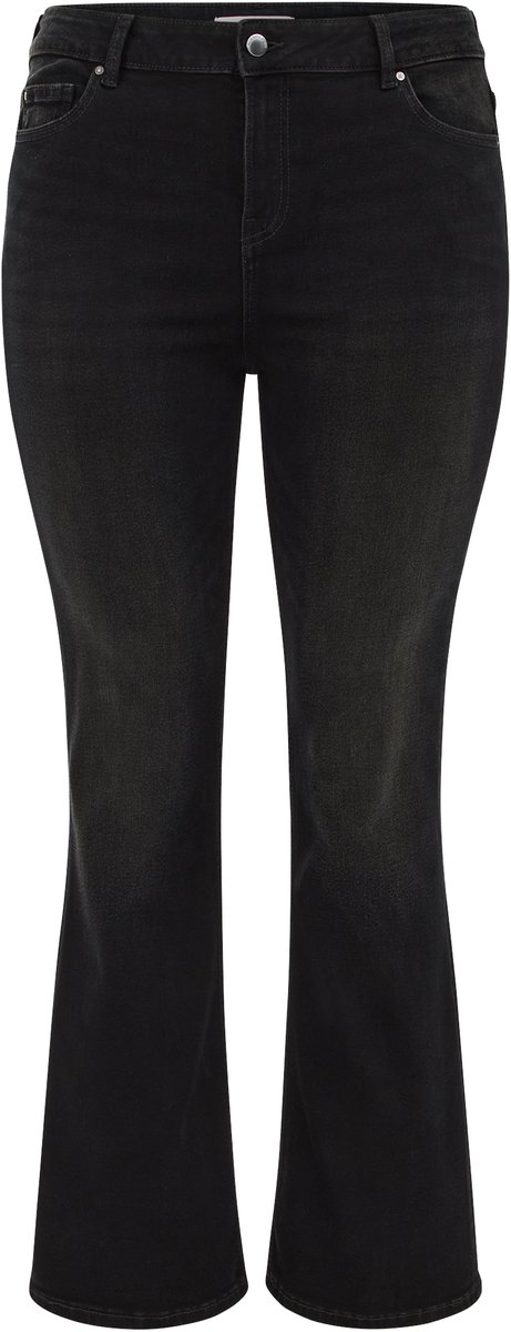 WE Fashion Dames mid rise bootcut jeans - Curve
