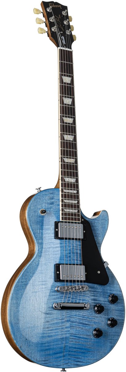 Gibson Les Paul Studio Figured Ocean Blue - Single-cut elektrische gitaar