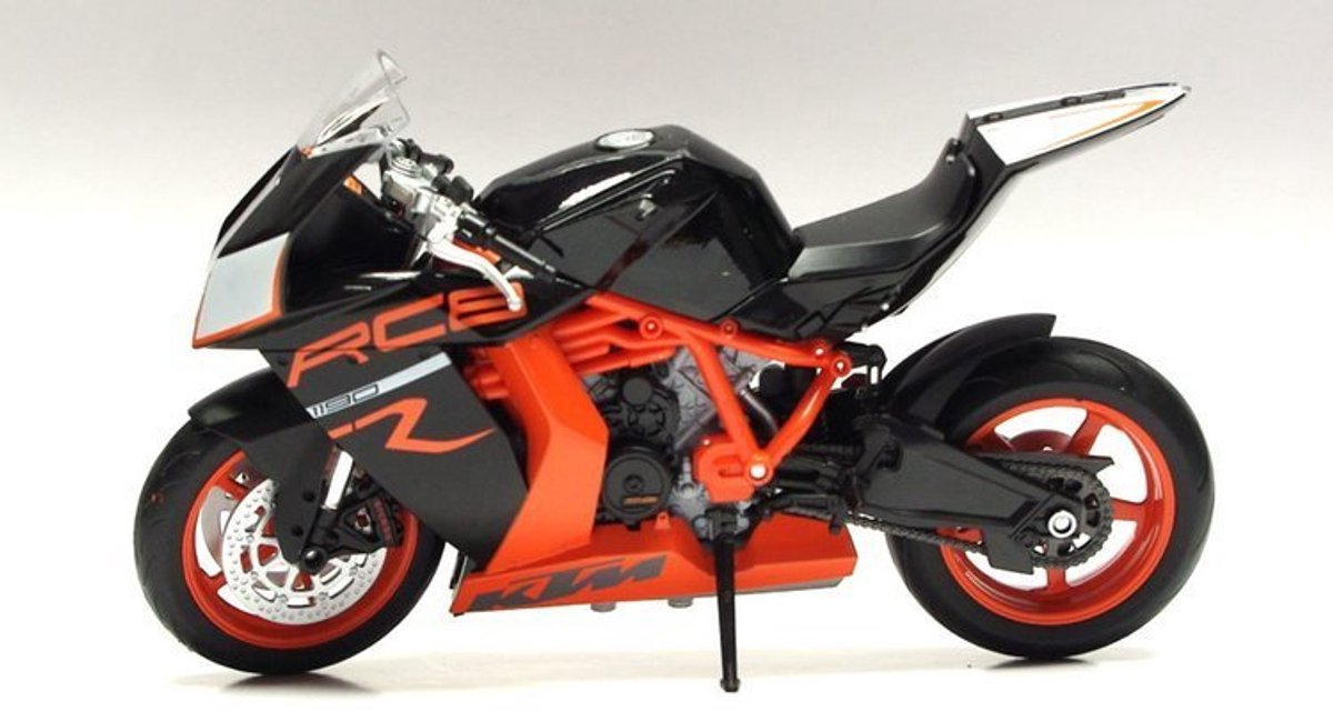 KTM 1190 RC8 R Motor Model Welly Schaal 1:10 Metaal