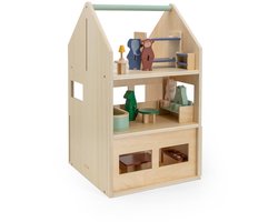 Trixie - Houten speelhuis met Accessoires - Poppenhuis