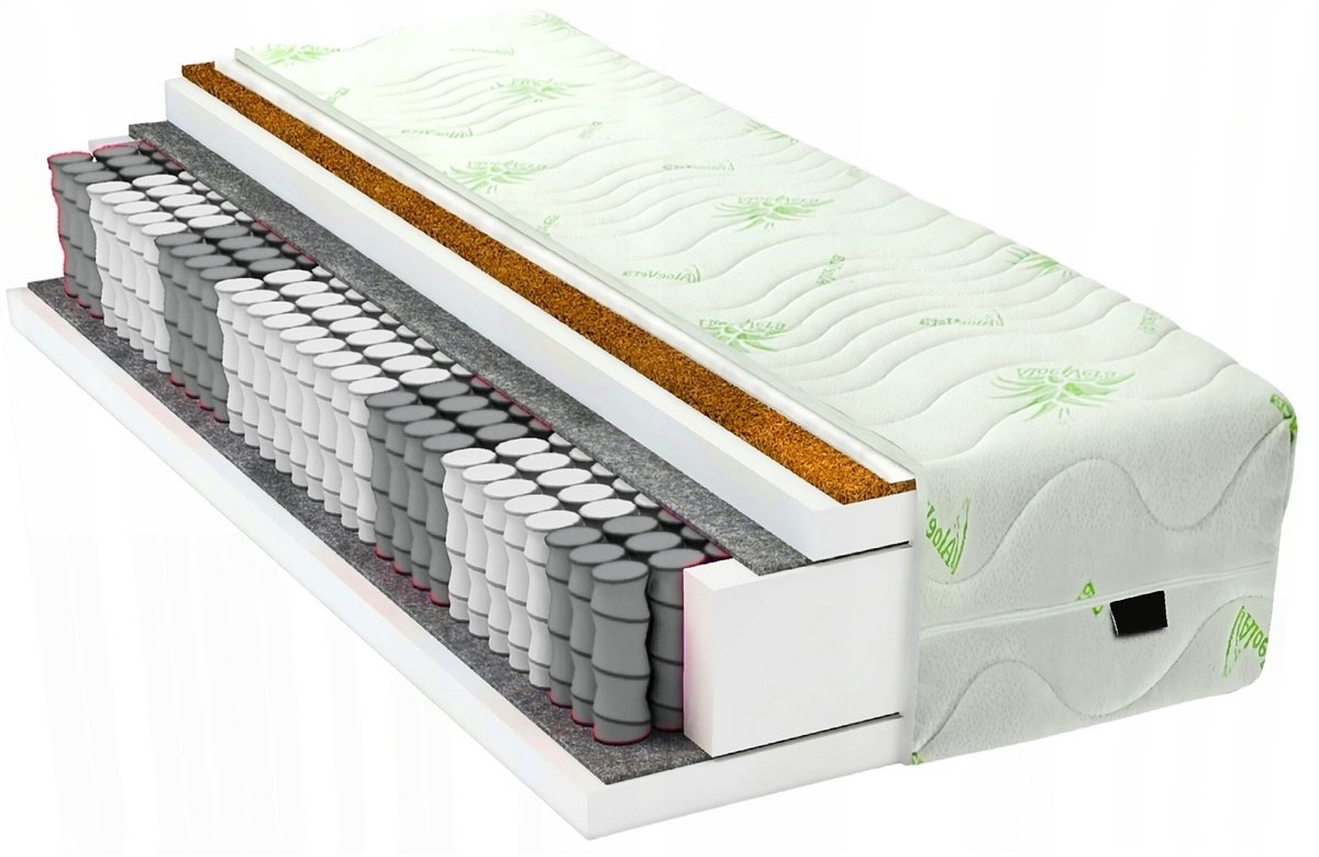 Pocketveringmatras 90x200 H3 Aloë Vera 7 Zones 21cm