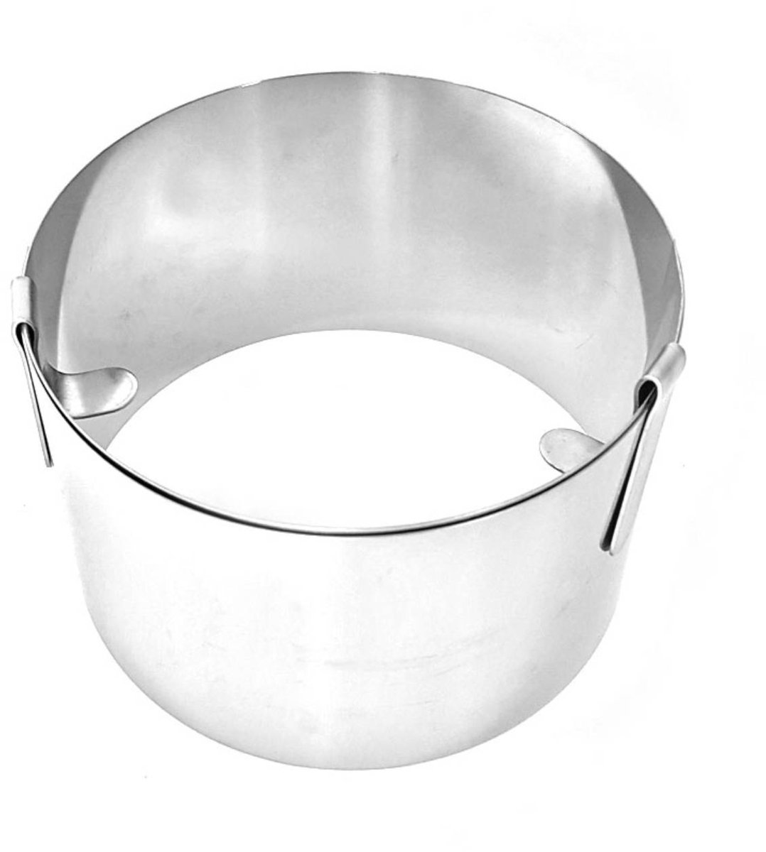 Verstelbare taartring, 8 cm hoog, 12-18 cm diameter
