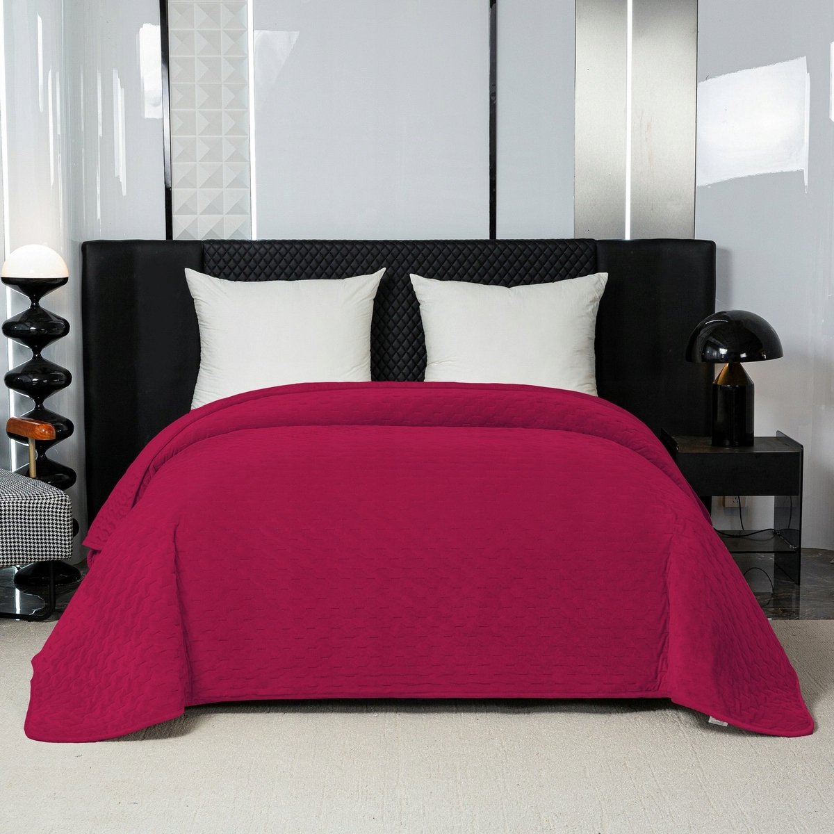 Luxe Wattenaarde Pluche Sprei Tommaso - 220x240 cm - Fuksioroze