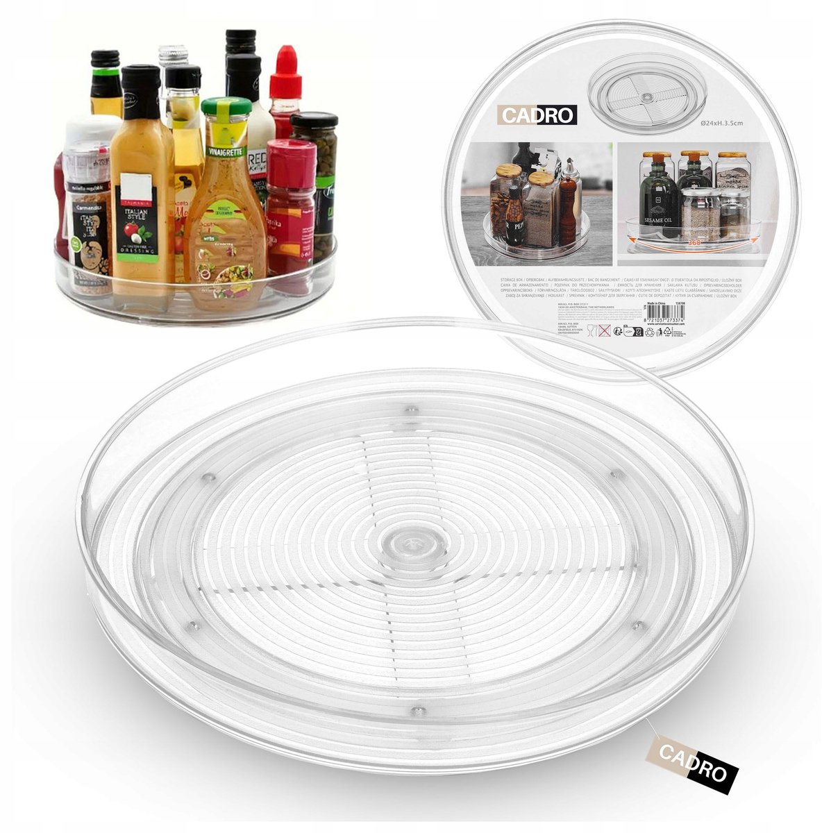 Draaibare Organizer 24cm voor Keuken, Koelkast & Badkamer
