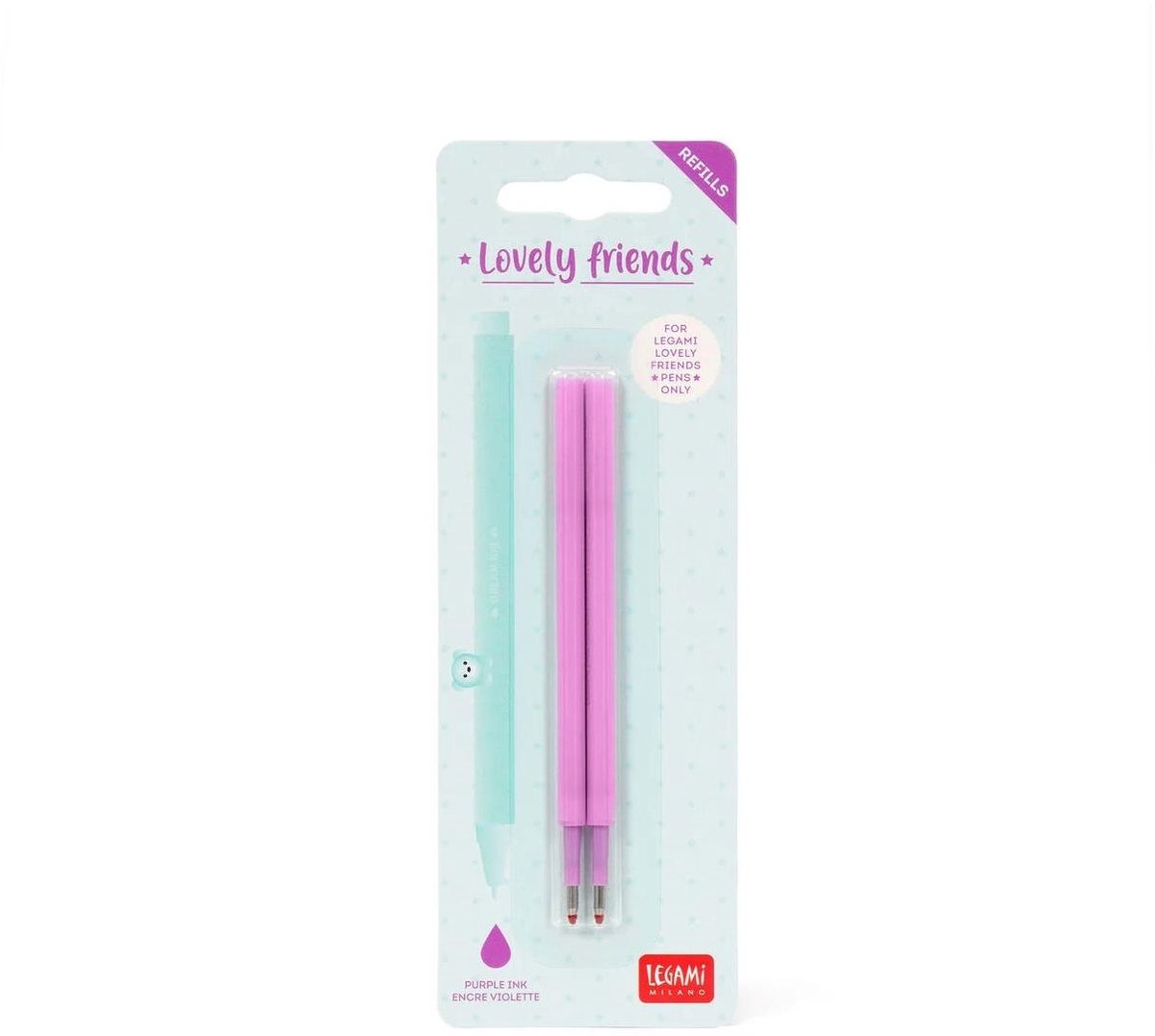 Legami Lovely friends vulling - 2 st - Paars