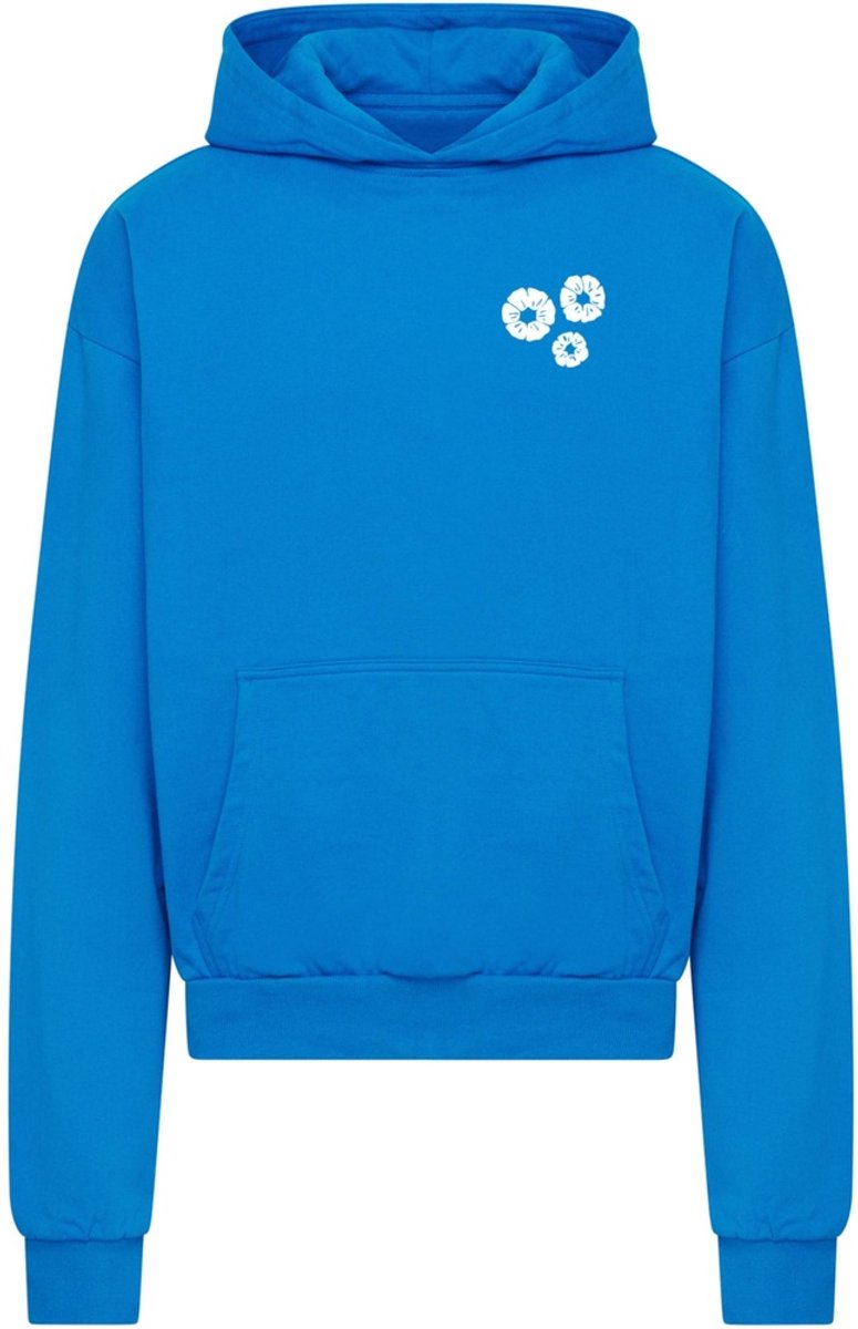 Mister Tee Bold Flowers Heavy Cotton Box Hoodie/trui L Blauw