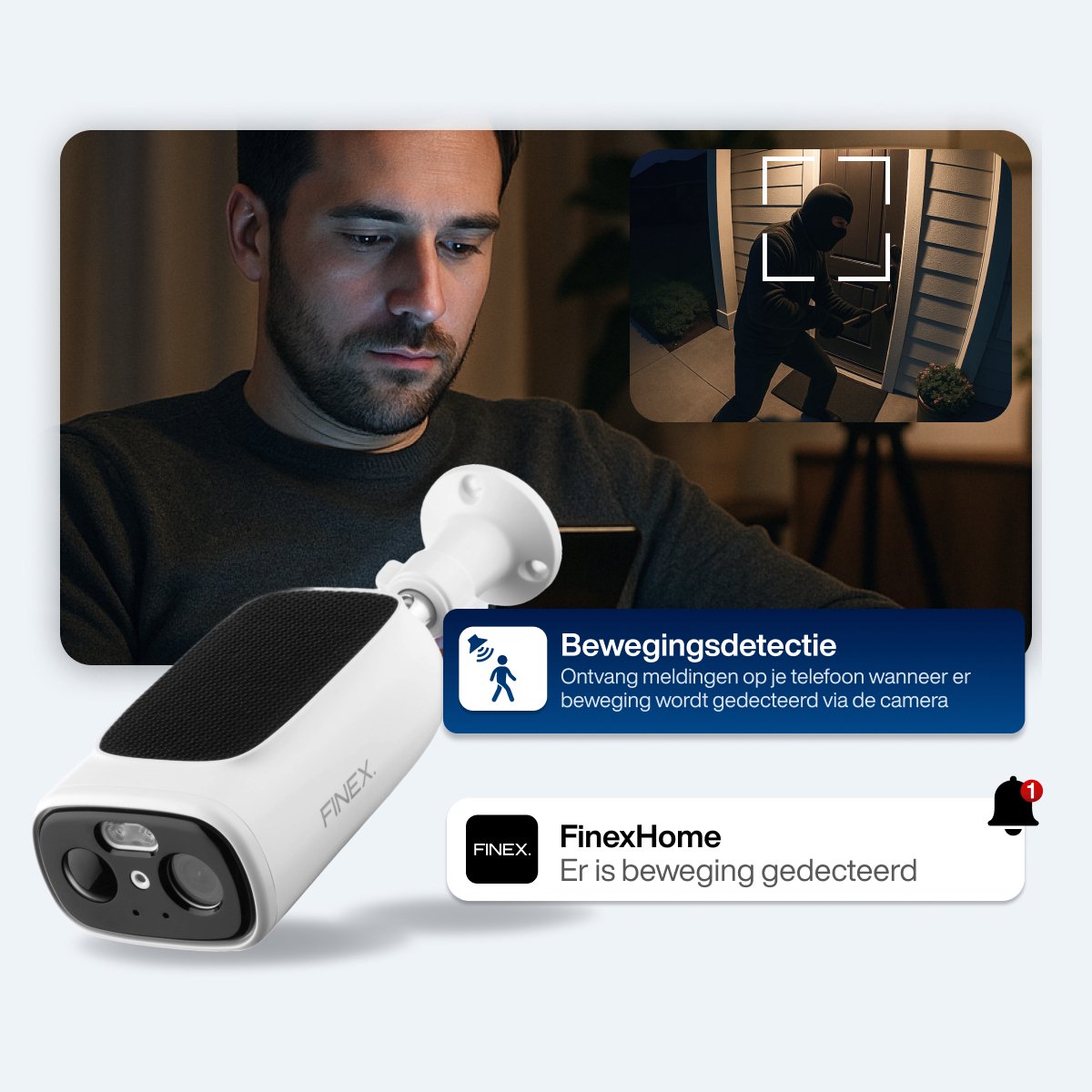 Afbeelding 2 van Finex Draadloze Beveiligingscamera - Inclusief SD-kaart