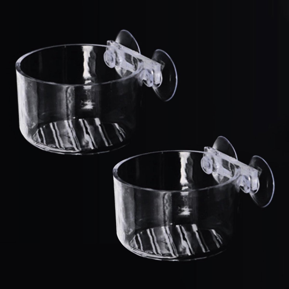 2Pcs Red Worm Feeder Fish Tank Plant Shrimp Feeder Acrylic Feeding Bowl Aquarium Bloodworm Food Dish for Fish