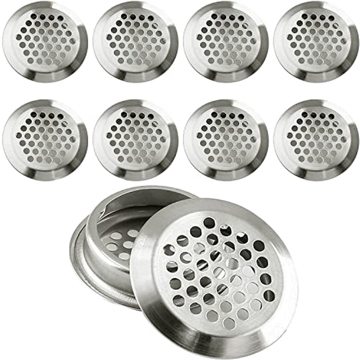 Ronde Ventilatieroosters 35 mm voor Keuken en Badkamer – Roestvrij Staal