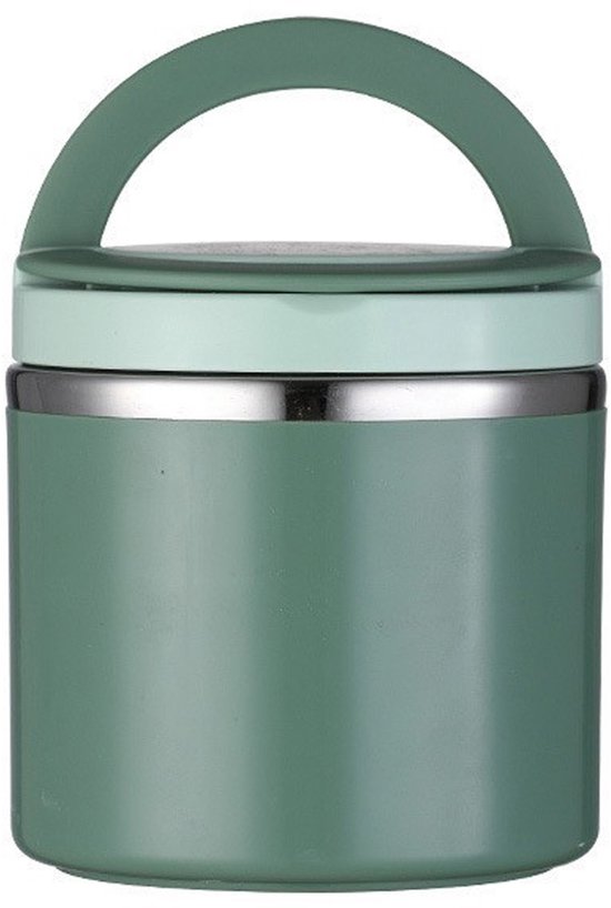QTTVBTNA -Thermo Lunchbox 1000ml – RVS Warmhoudbak voor Soep & Maaltijden – Lekvrije Thermos Lunchpot met Dubbelwandige Isolatie – Houdt Eten Lang Warm of Koud – Ideaal voor Werk, School & Reizen