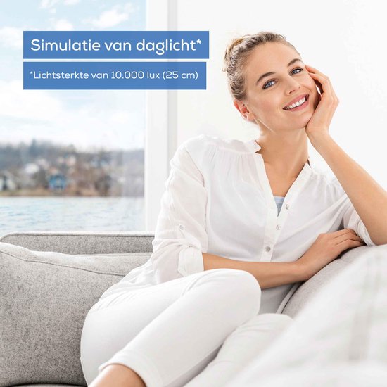 Beurer TL 95 Daglichtlamp – Lichttherapielamp 10.000 Lux (tot 14 000 Lux op 20 cm)– Medisch Gecertificeerd – SunLike® LED – Groot Verlichtingsoppervlak 37×30 cm – Dimbaar met 6 Helderheidsniveaus – Timer – Kantelbaar – UV-vrij – 3 Jaar Garantie