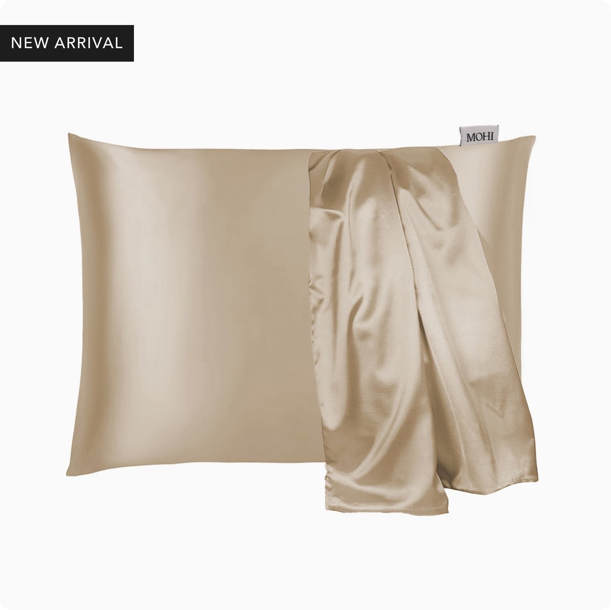 MOHI Satin Pillow Case Champagne - Kussensloop - Hoofdkussen - Kussens - Kussenhoes - Slaapkussen - Haar - Satijnen - Beauty pillow - Sleep