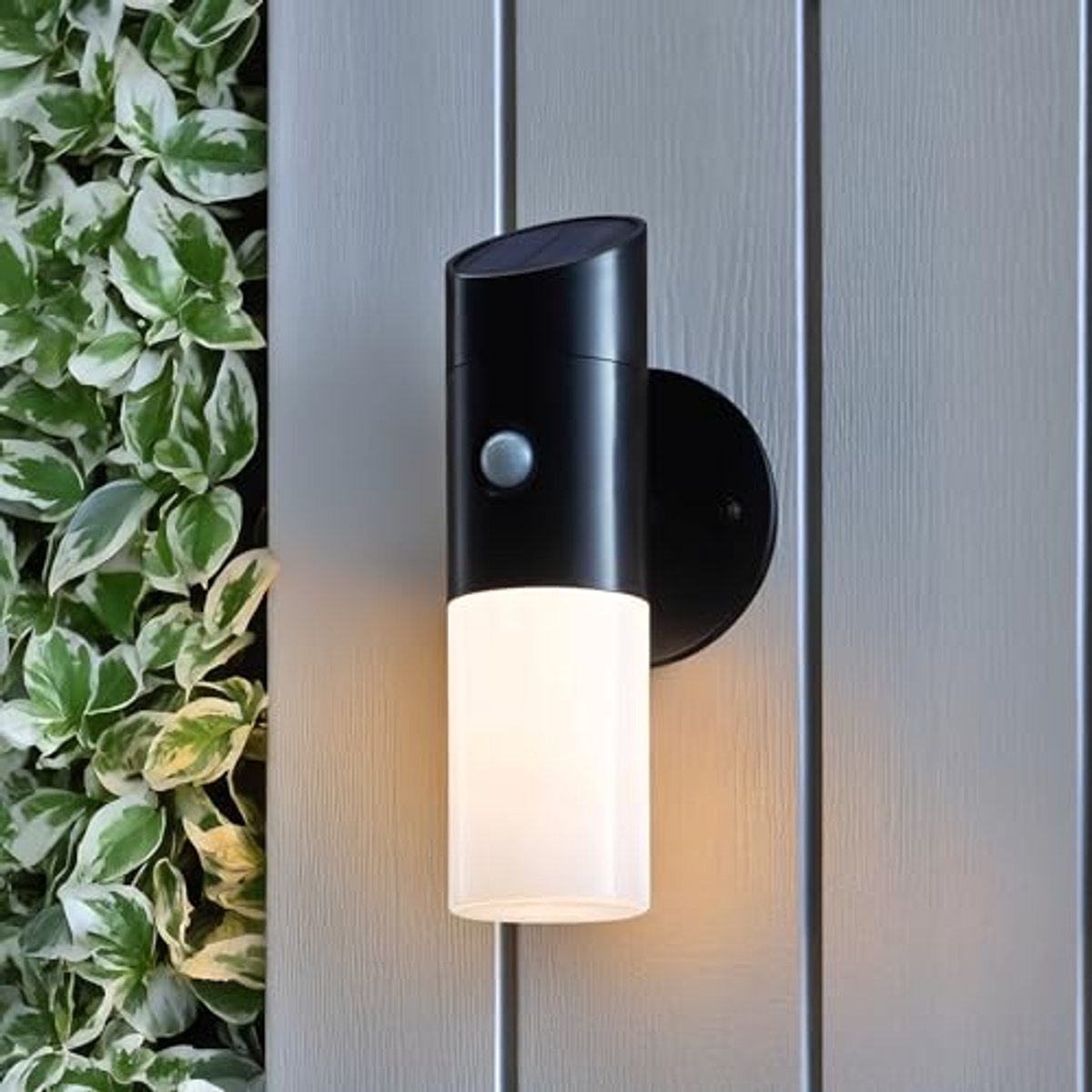 Zonne-energie PIR Bewegingssensor Wand- en Heklicht met Kleurveranderende LED-modus - IP44 Weerbestendig - 3000K Warm Wit