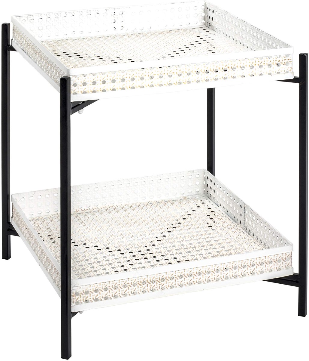 Azomor® Elegante Art Deco Bijzettafel met Metalen Frame en Retro Design