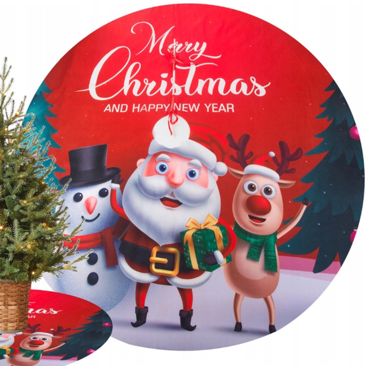 Actie4you® - Kerstboomrok - Kerstboomkleed - Kerstkleed - Boomdeken - Kerstboomkleden - 120 CM - Kerstboomversiering - Kerstboom Kleed Voor Onder De Kerstboom – Sneeuwpop