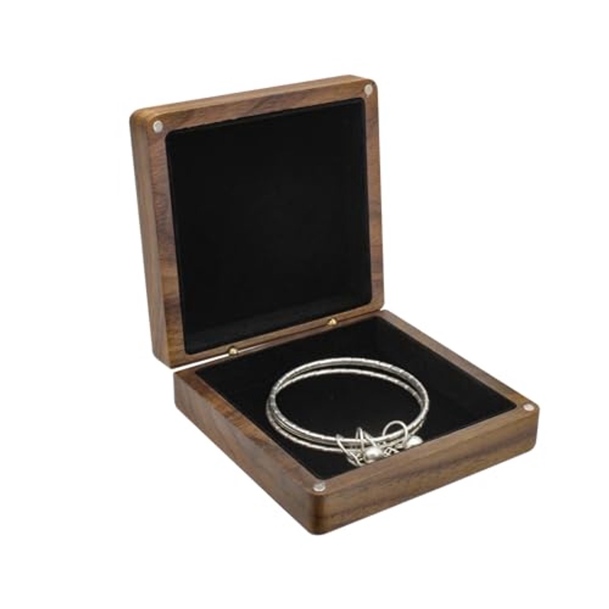 Walnoothouten Armband Geschenkdoos - Vintage Display Vitrine voor Armbanden en Halskettingen